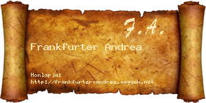 Frankfurter Andrea névjegykártya
