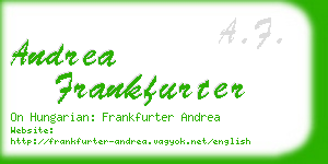 andrea frankfurter business card